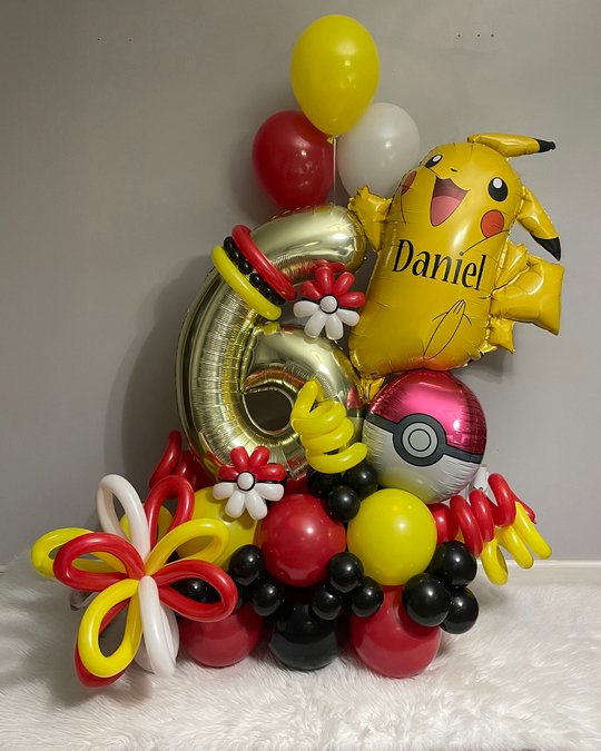 Pikachu #6 Balloon Bouquet